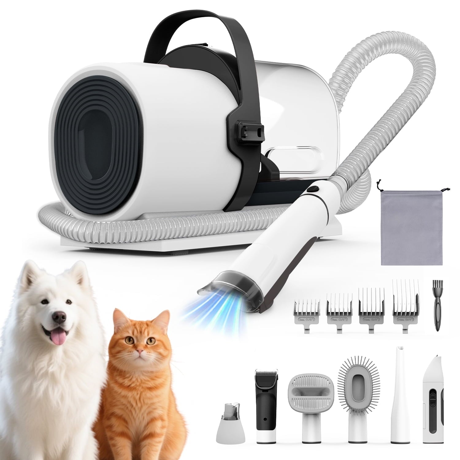 AIRROBO Dog Grooming Kit, 7in1  Dog Grooming Vacuum , 11000Pa Super Suction for Pet Hair,Grooming Vacuum for Shedding Grooming, Low Noise,