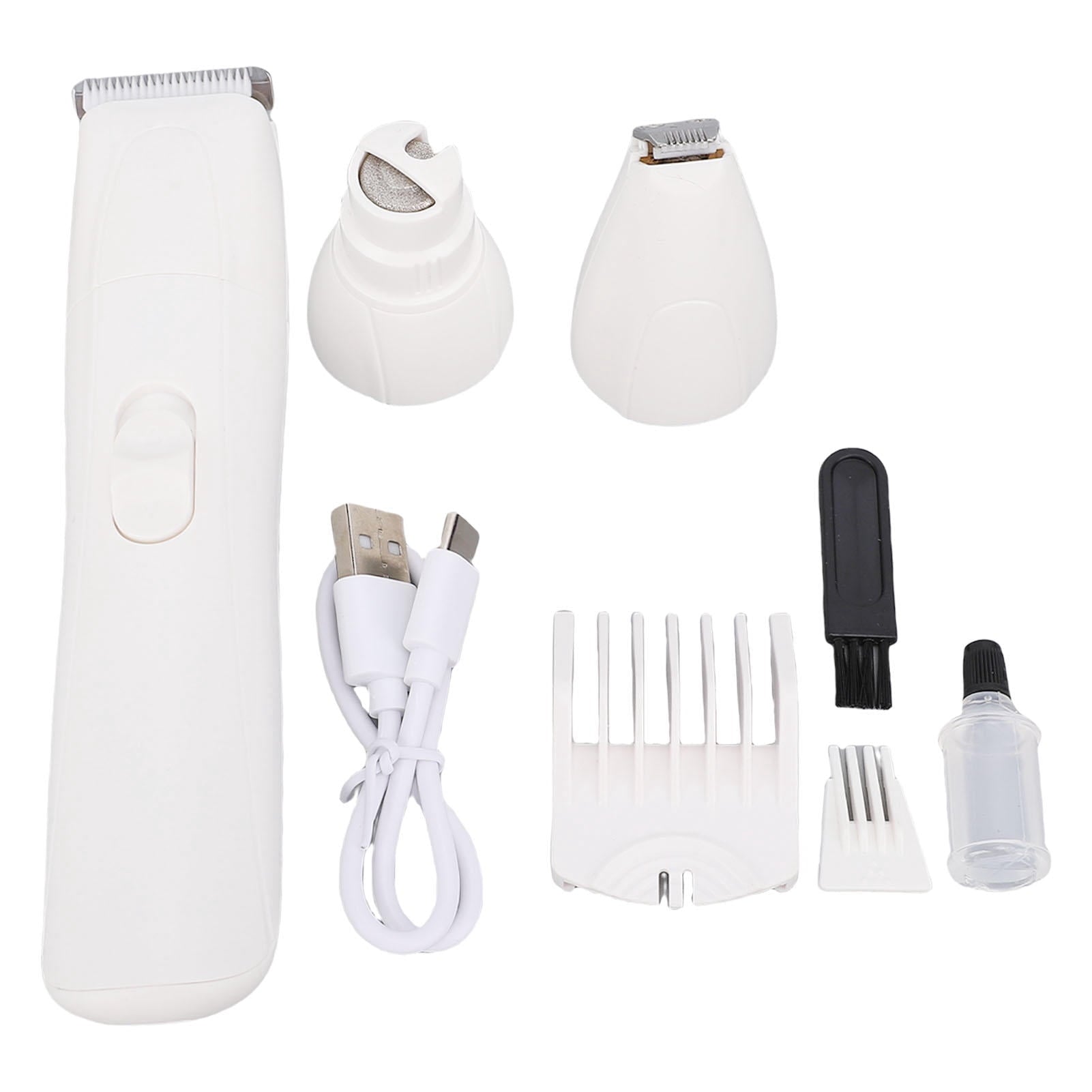 BOKYAN 3‑in‑1 Pet Grooming Kit – Rechargeable Clipper, Nail Grinder & Hair Trimmer for Dogs & Cats, 500 mAh Battery, Safe & Easy‑Use