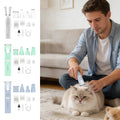 Chmadoxn 4-in-1 Pet Hair Clipper & Nail Grinder Set, Low Noise Cordless Dog Grooming Kit, USB Rechargeable Cat Shaver Washable Electrical Trimmer for Dogs Cats Paws