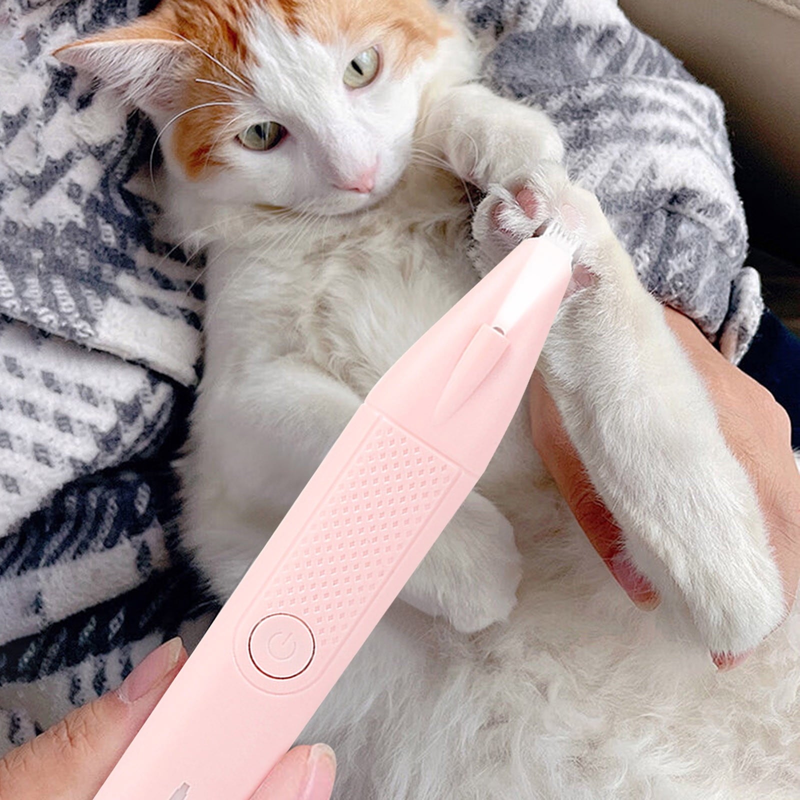 Dog Clippers Grooming Kit Hair Clipper-Low Noise Paw Trimmer- Rechargeable, Cordless Quiet Nail Grinder Shaver for Cats and Other Pets