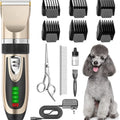 Dog Clippers Low Noise, 2-Speed Quiet Dog Grooming Kit Rechargeable Cordless Pet Hair Clipper Trimmer Shaver for Small and Large Dogs Cats Animals