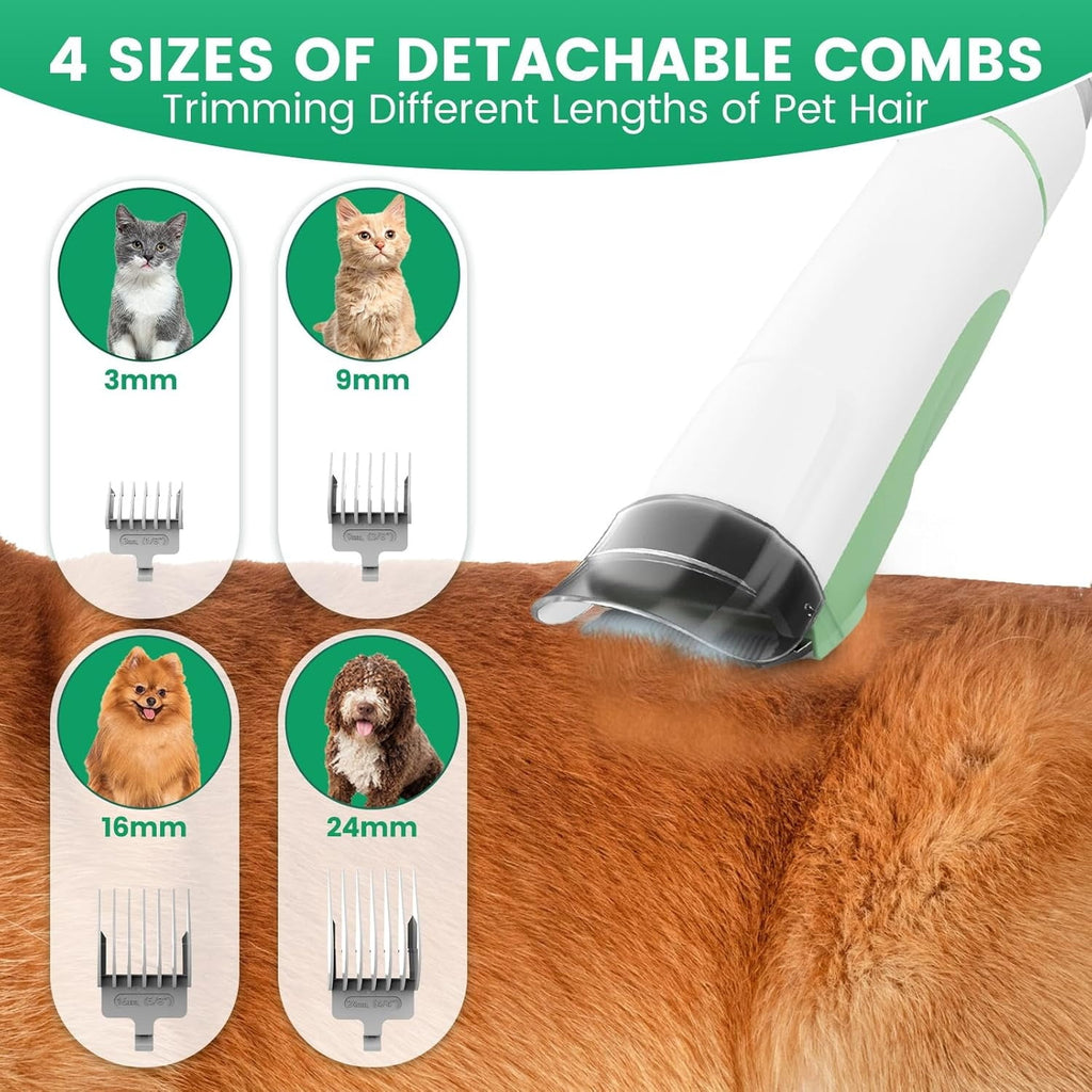 "Dog Grooming Vacuum, Pet Grooming Kit with Clipper Nail Trimmer Grinder, 2.5L Dust Cup 7 Grooming Tools 11000Pa Dog Hair Vacuum for Shedding Grooming, Home Cleaning, PG50 Plus "