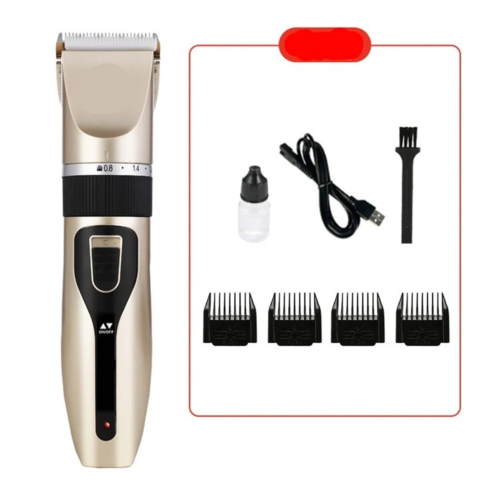 Electrical Professional Hair Clipper for Pets Silent Hair Cutter USB Rechargeable Pet Grooming ,Low Noise Pet Groomig Kit