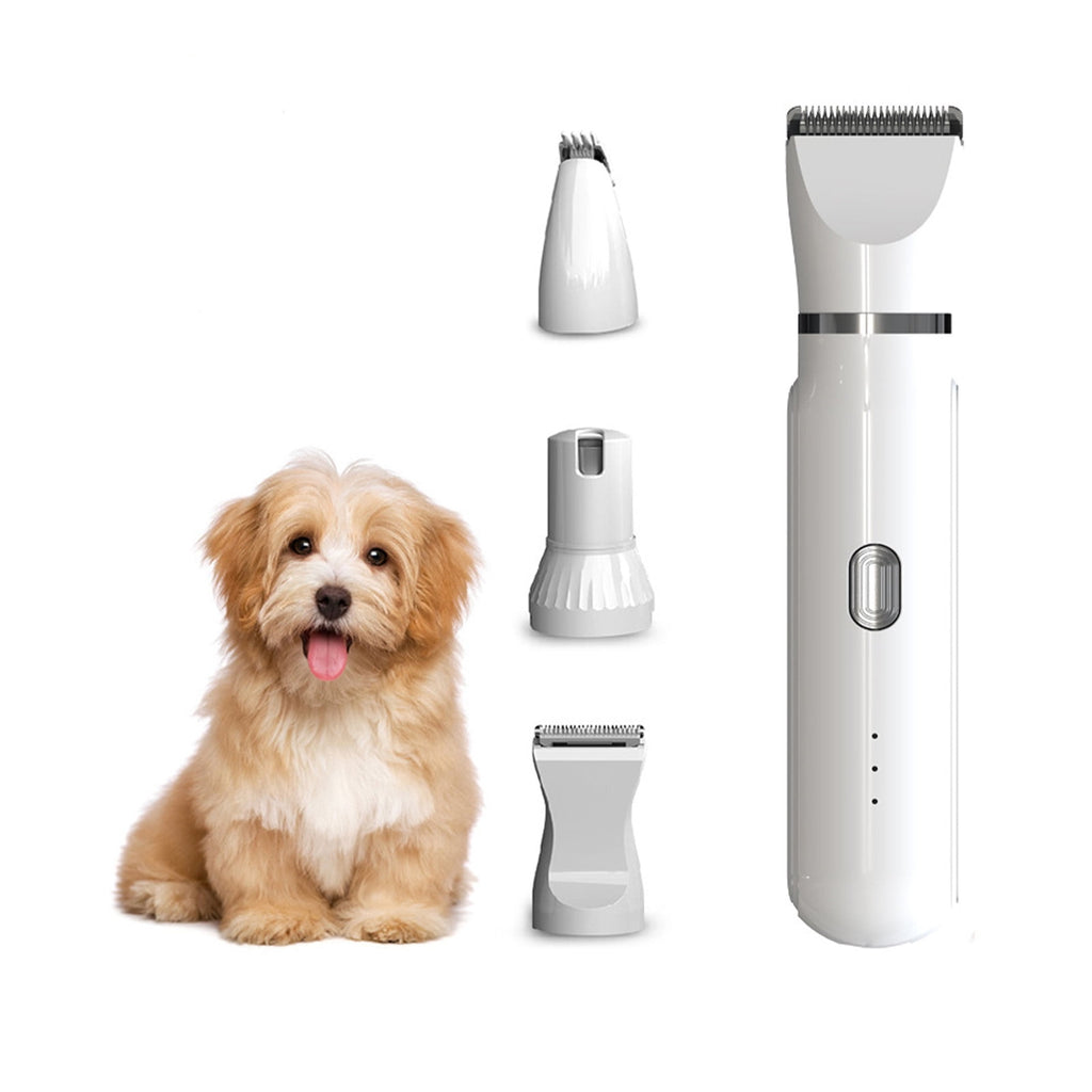 GJX Dog Grooming Kit,4-In-1 Pet USB Charging Grooming Kit For Dogs At Home,Waterproof High-Efficiency Electric Dog Clippers For Grooming