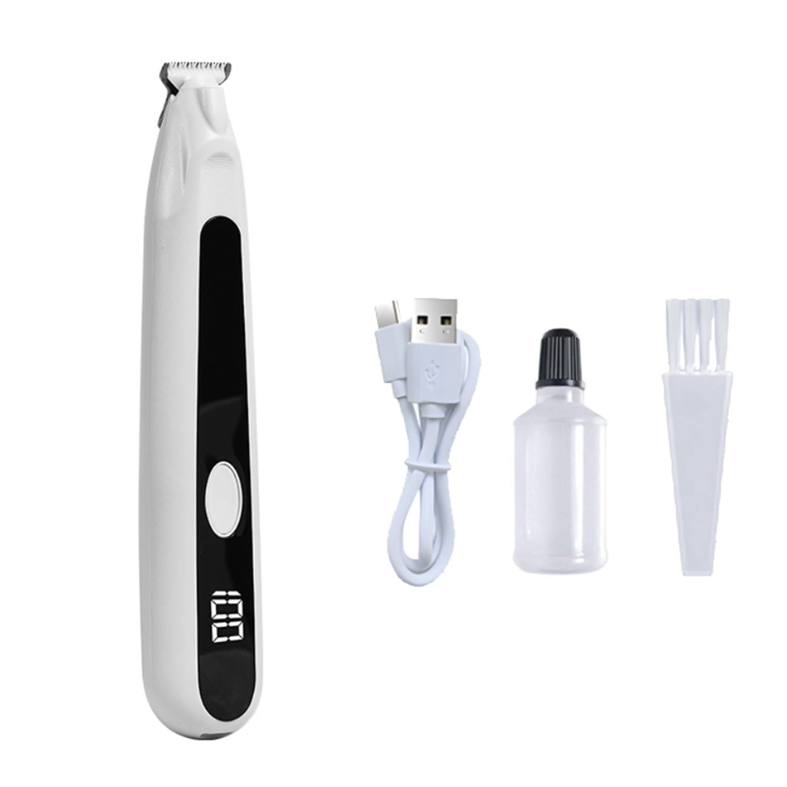 LGCASL Pet Grooming Kit, Small to Medium-Sized Pet Grooming Tools Dog Trimmer Pet Precision Trimmer for Cordless Dog Clipper Trimmer for Dogs Usb Rechargeable Noise Dog Grooming for Ears, White