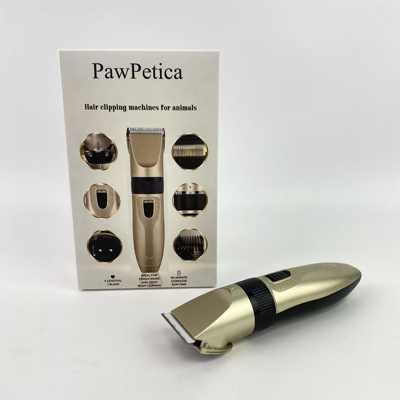 PawPetica Hair clipping machines for animals,Dog Clippers for Grooming, Cordless Dog Hair Trimmer with Grooming Hammock, Low Noise Pet Grooming Kit