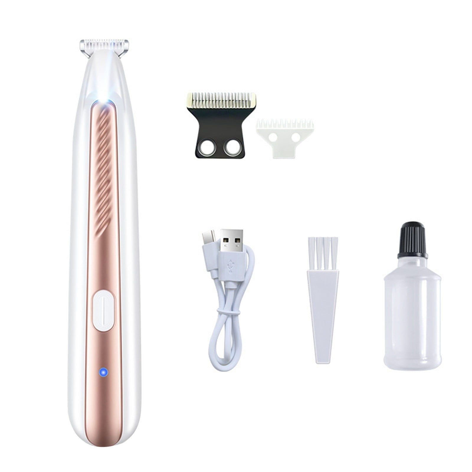 Pet Grooming Kit Gentle Low Noise Rechargeable Clipper with LED Light for Precise Trimming Around Sensitive Areas