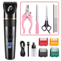 Zengdainm Pet Hair Clipper, Dog Grooming Kit with 4 Guard Combs &5-Speed Fine-Tuning, Professional Dog Shaver Trimmer for Thick-Coated Dogs & Cats