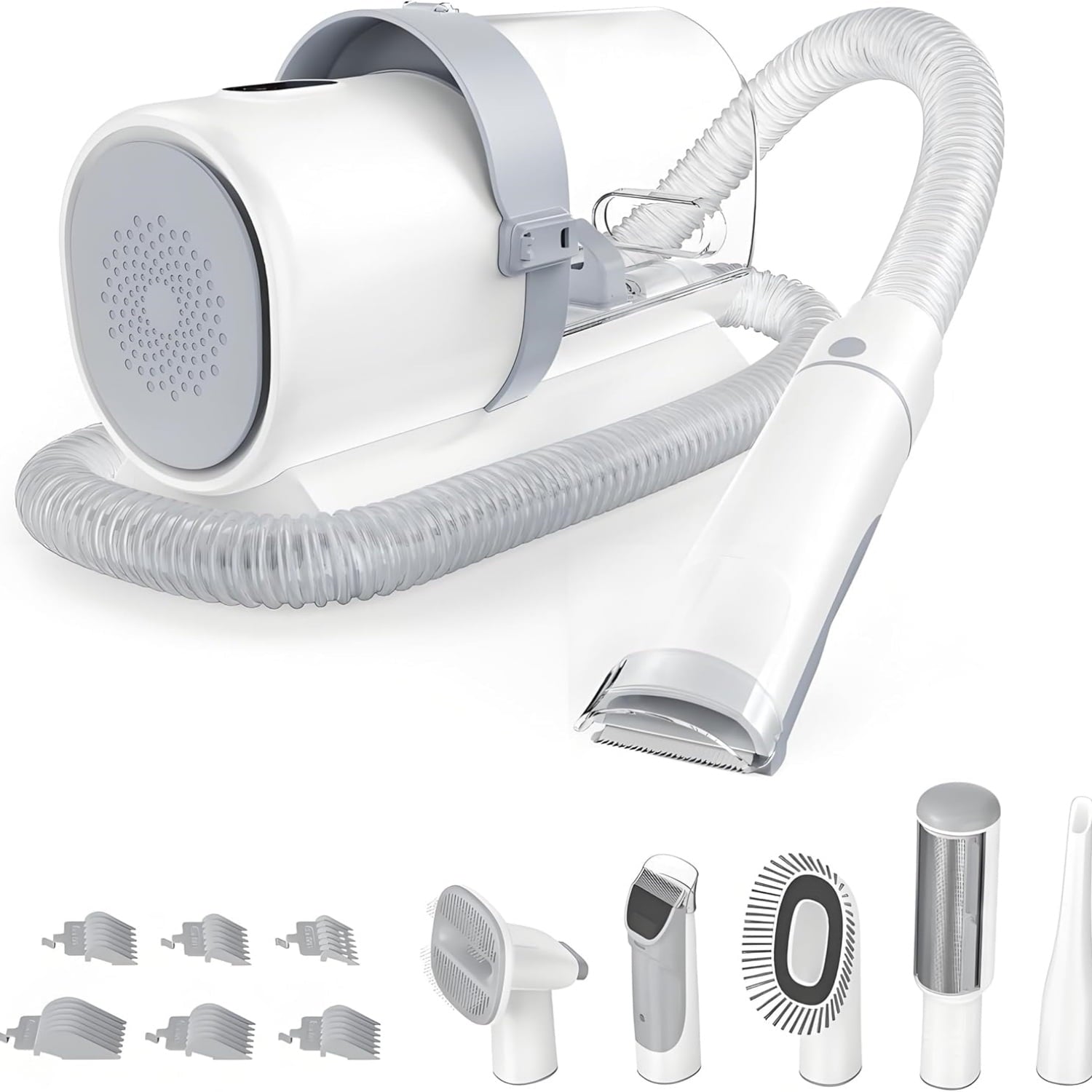 Professional Pet Grooming Vacuum Kit, 2.5L Cup, 3 Suction Modes, and 5 Groomer Tools with Cordless Low Noise Dog Clippers for Cats, Other Animals Hair Trimmer