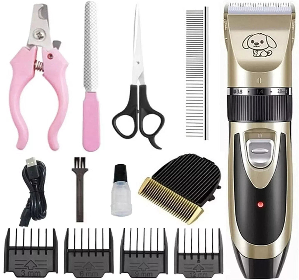 Rechargeable Cordless Dogs Cats Horse Grooming Clippers - Professional Pet Hair Clippers with Comb Guides for Dogs Cats Horses and Other House Animals Pet Grooming Kit