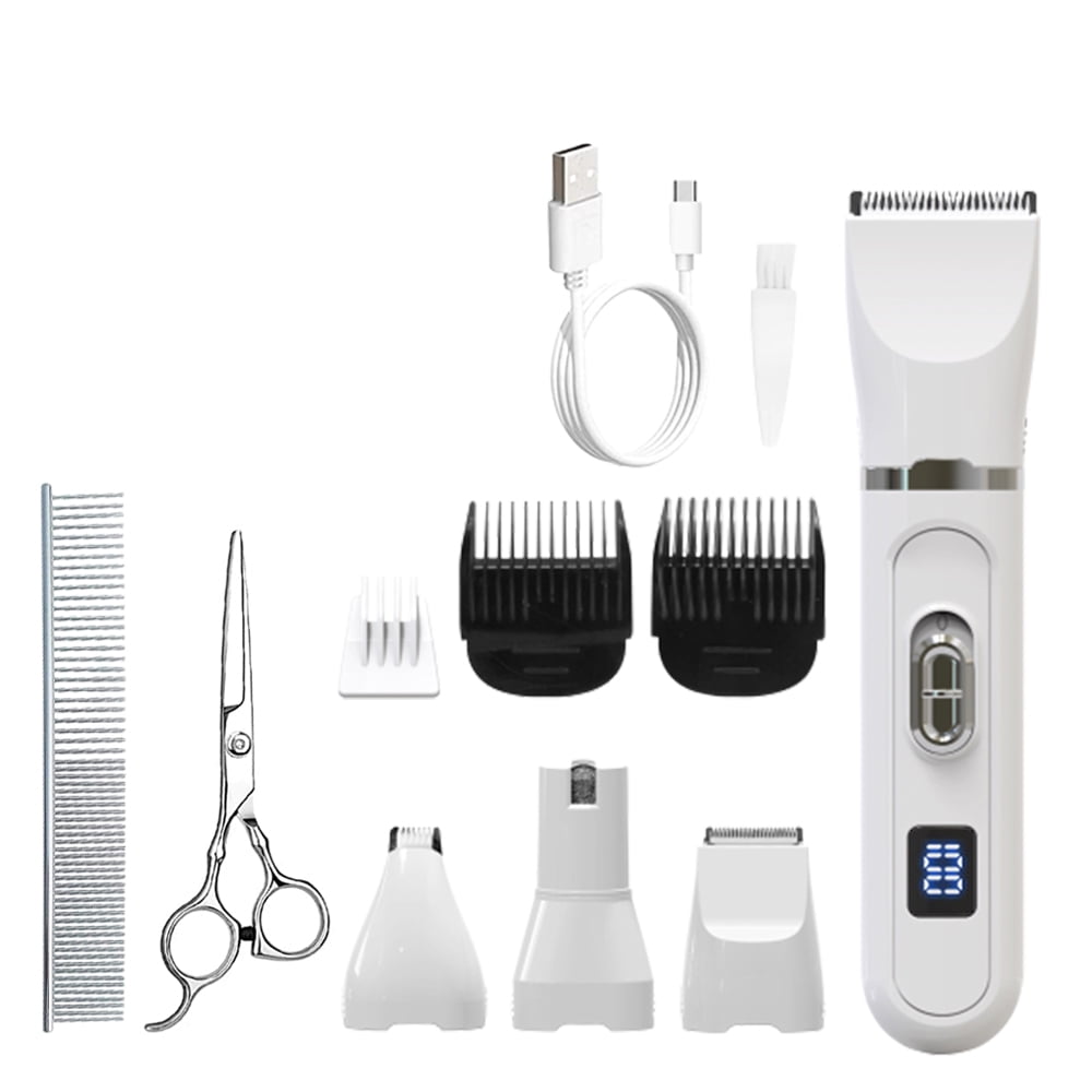 SNNROO Dog Clippers Electric Professional Dog Grooming Kit, Low Noise Cordless Pet Cat Dog Hair Cutting Clipper Trimmer Shaver Grooming Set Kit