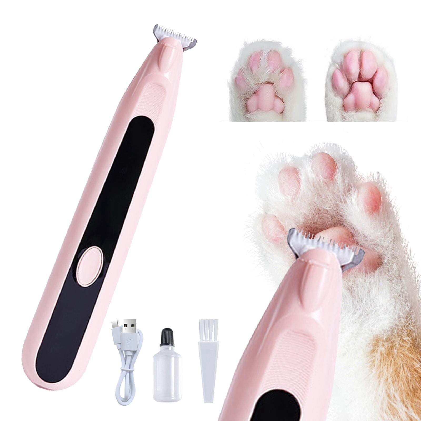 SeekLGT Dog Paw Trimmer, Cordless Precision Dog Grooming Clippers, Low Noise USB Rechargeable Pet Hair Shaver for Ears and Eyes, Professional Grooming Kit, 1ml Oil, 1-Set