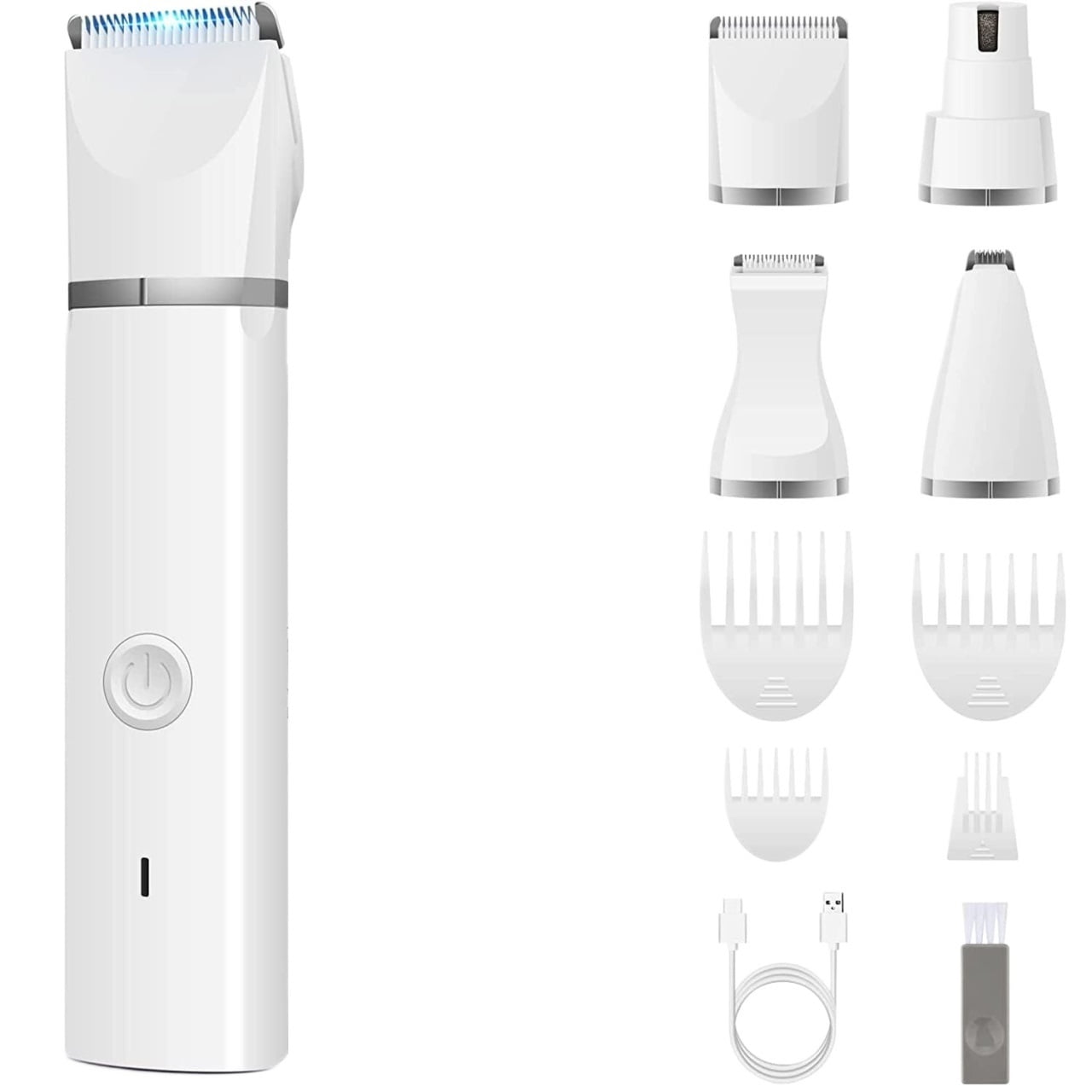 ZDM Dog Clippers Grooming Kit Hair Clipper-Low Noise Paw Trimmer- Rechargeable - Cordless Quiet Nail Grinder Shaver for Cats and Other Pets