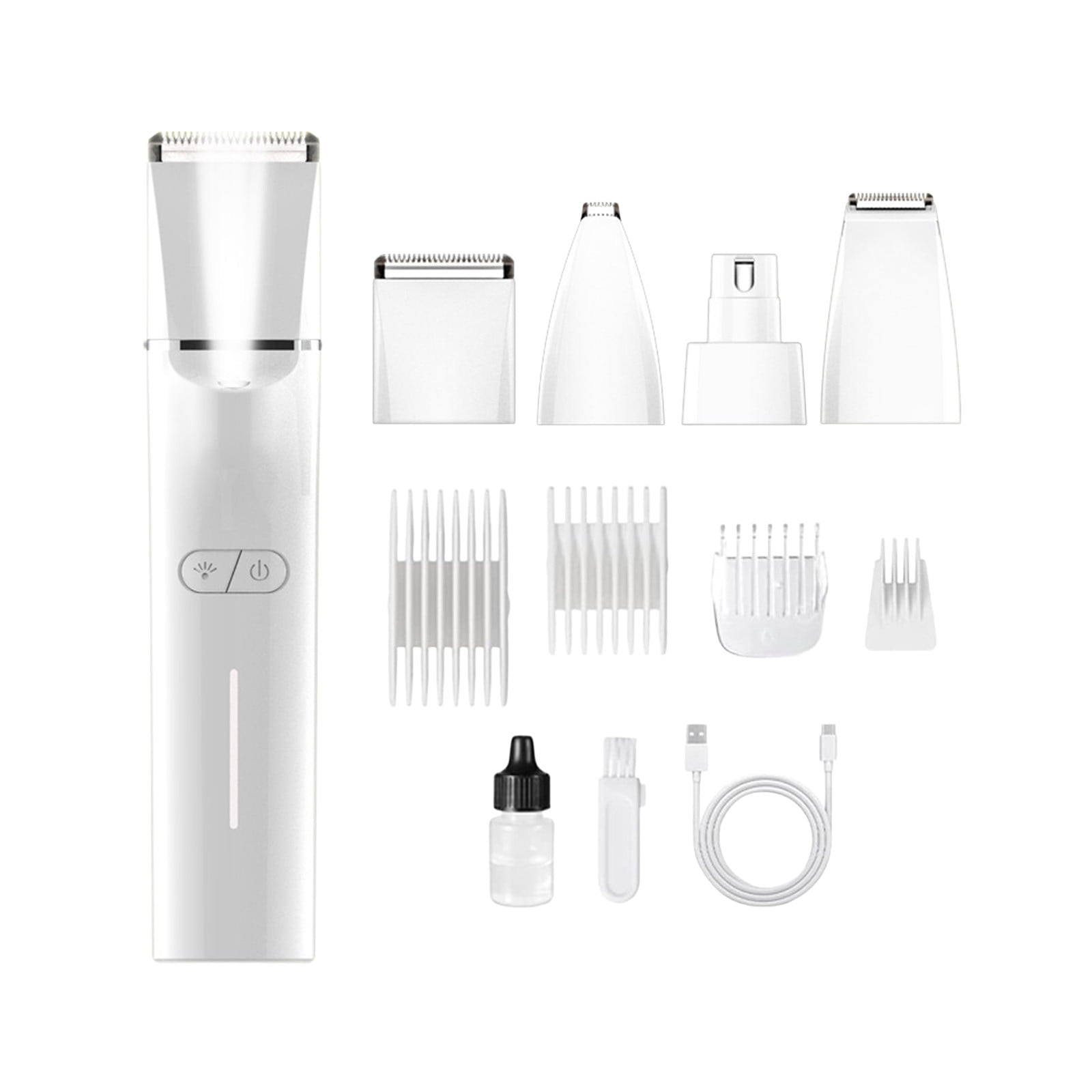 ZhangC Rechargeable Pet Grooming Kit, Pet Electrical Trimmers and Nail File, Cordless Pet Trimmers for Grooming Heavy Thick Coats, Low Noise Rechargeable Clippers for Small Large Dogs Cats