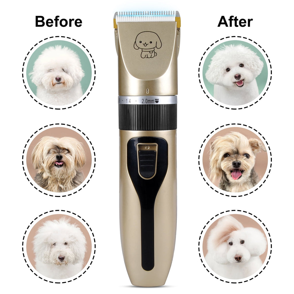 Rechargeable Cordless Dogs Cats Grooming Clippers,Professional Pet Hair Clippers with Comb Guides Low Noise Quiet Dog Shaver Electric Hair Clipper Set for Dogs Cats Horses Animals Pet Grooming Kit