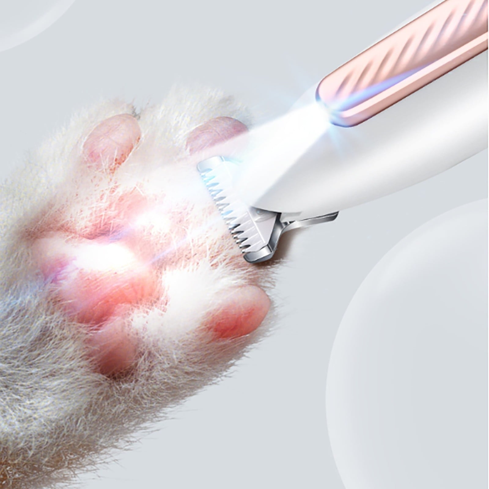 Pet Grooming Kit Gentle Low Noise Rechargeable Clipper with LED Light for Precise Trimming Around Sensitive Areas