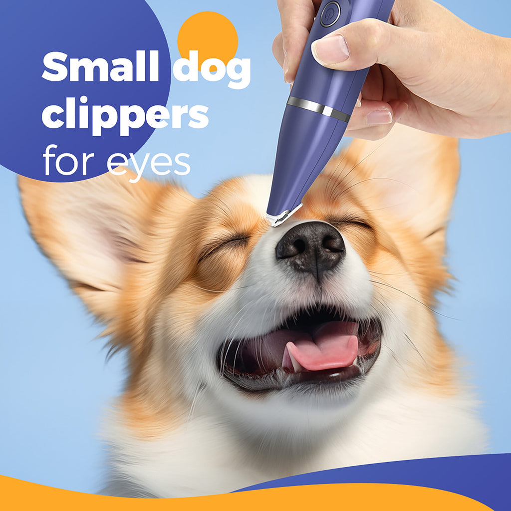Oneisall 4 In 1 Dog Paw Trimmer for Small Dogs, N12 Low Noise 2 Speed Dog Grooming Kit Includes 3 Trimmer Heads & 1 Nail Grinder Head, Cordless Dog Clippers for Grooming & Dog Nail Grinder - Navy