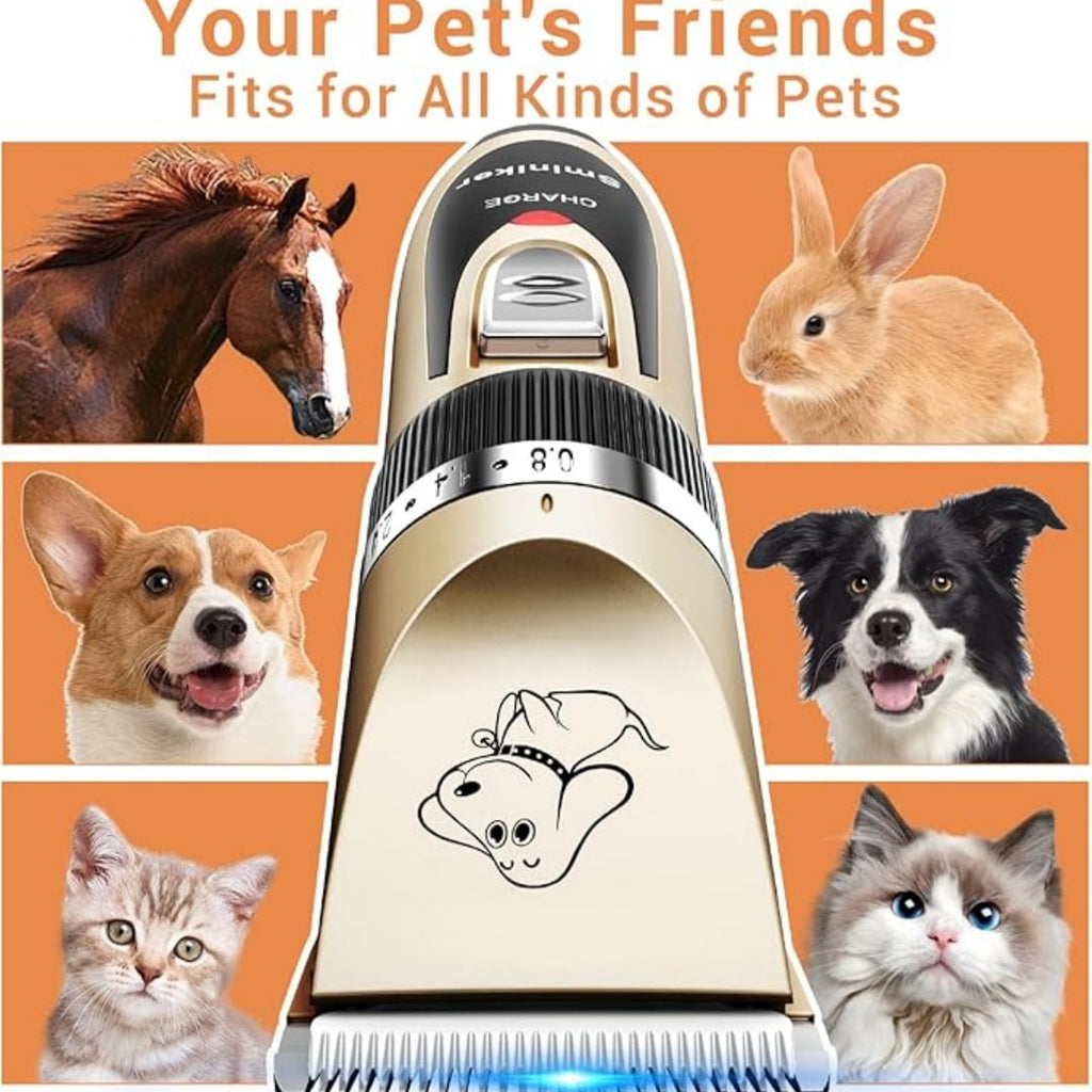 Rechargeable Cordless Dogs Cats Horse Grooming Clippers - Professional Pet Hair Clippers with Comb Guides for Dogs Cats Horses and Other House Animals Pet Grooming Kit