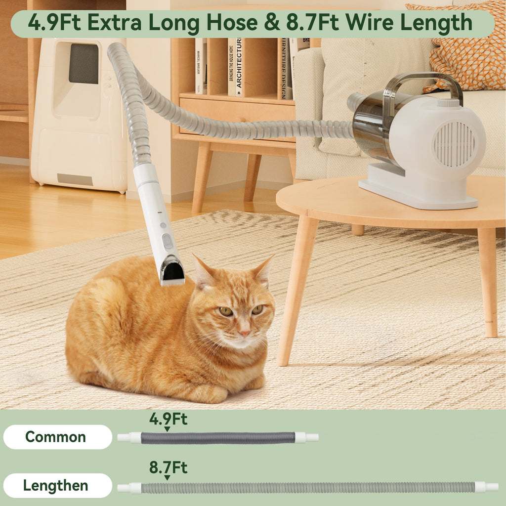5 In 1 Pet Grooming Kit Vacuum Suction Professional Pet Hair Clipper, 1.5L Grooming Tools for Dogs Cats Pets, Dog Vacuum Brush for Shedding Grooming