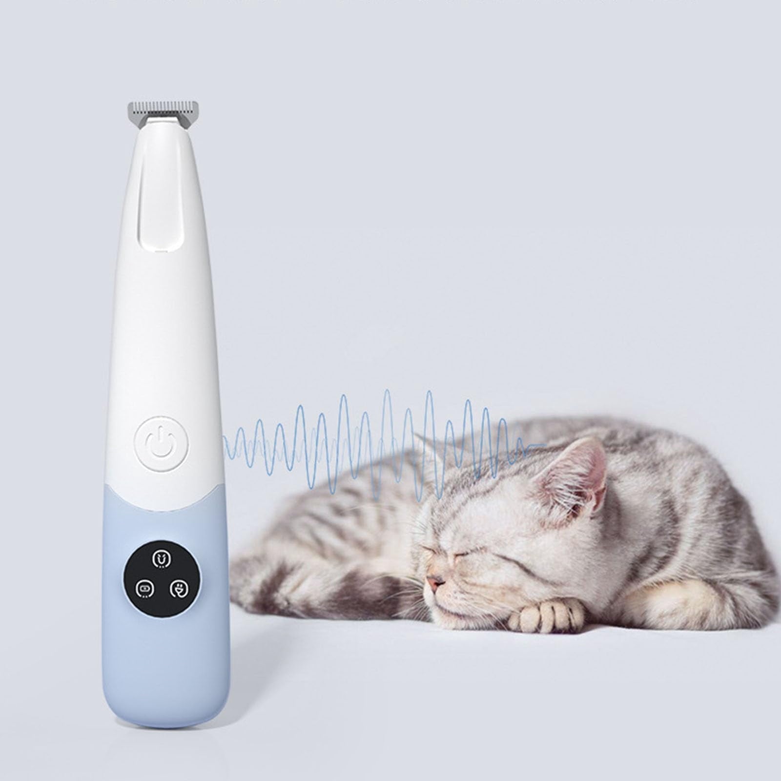 Rechargeable Pet Hair Trimmer Kit, Cordless Quiet Dog Trimmer for Grooming with LED Light, Waterproof Small Dog Grooming Clippers for Dogs & Cats