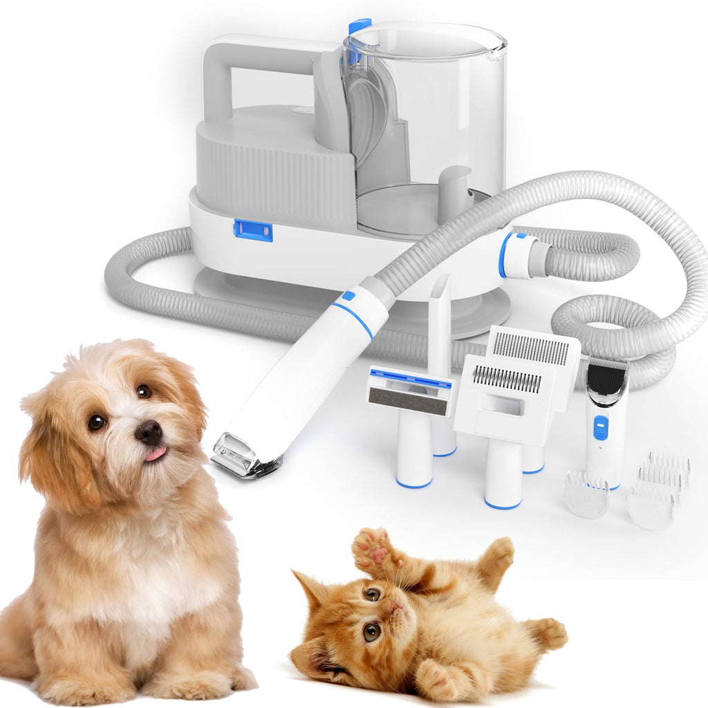 acdanc  Pet Clipper Grooming Kit with Vacuum Suction and Vacuum Picks Up 99% Pet Hair, 5 Grooming Tools, Low Noise Pet Grooming Vacuum with Dog Clippers,2.5L Large Capacity Pet Hair Collection Box