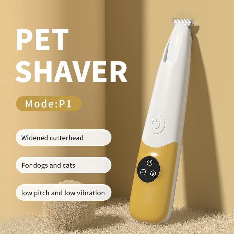 Dog Paw Trimmer with LED Light, 50DB Low Noise Cordless Cat Paw Trimmer for Puppy Kitten Small Pet, USB Rechargeable Dog Clippers Grooming Kit for Paws Ears Face Rump
