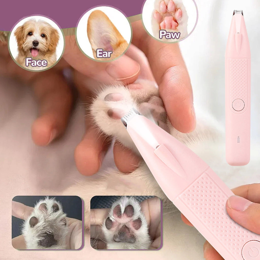 Dog Clippers Grooming Kit Hair Clipper-Low Noise Paw Trimmer- Rechargeable, Cordless Quiet Nail Grinder Shaver for Cats and Other Pets