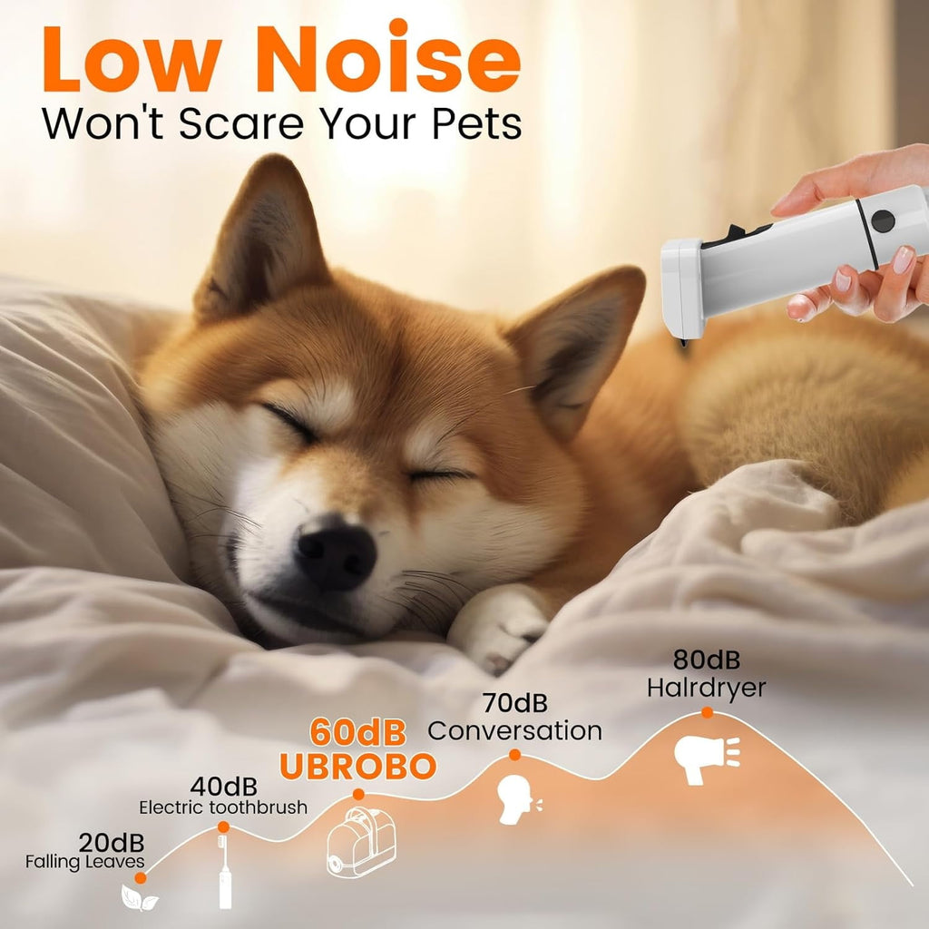 Dog Grooming Vacuum, Dog Grooming Kit with Pet Clippers, 12,000Pa Pet Hair Grooming Vacuum for Dogs, Vacuum Brush for Shedding Grooming, Low Noise Home Cleaning Tool in 1