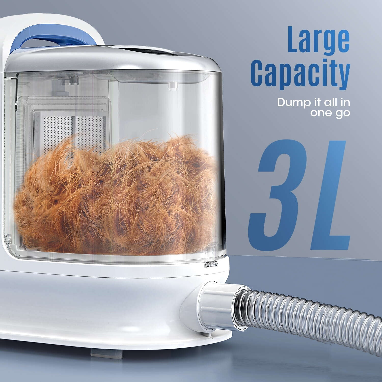 Oneisall LM5 Dog Grooming Vacuum/13Kpa Low Noise Pet Grooming Vacuum /3L Large Dust Bin Dog Vacuum for Shedding Grooming/Dog Grooming Kit Including 6 Tools for Dhedding Thick Coats and Home Cleaning