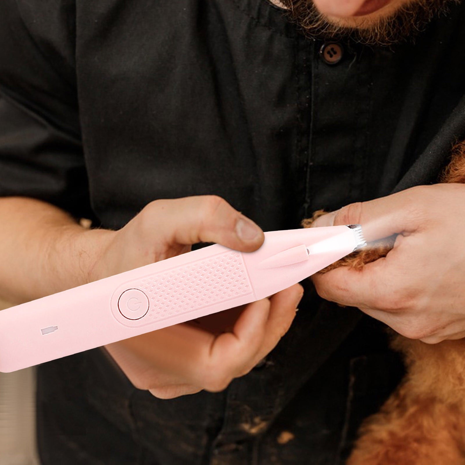 Dog Clippers Grooming Kit Hair Clipper-Low Noise Paw Trimmer- Rechargeable, Cordless Quiet Nail Grinder Shaver for Cats and Other Pets