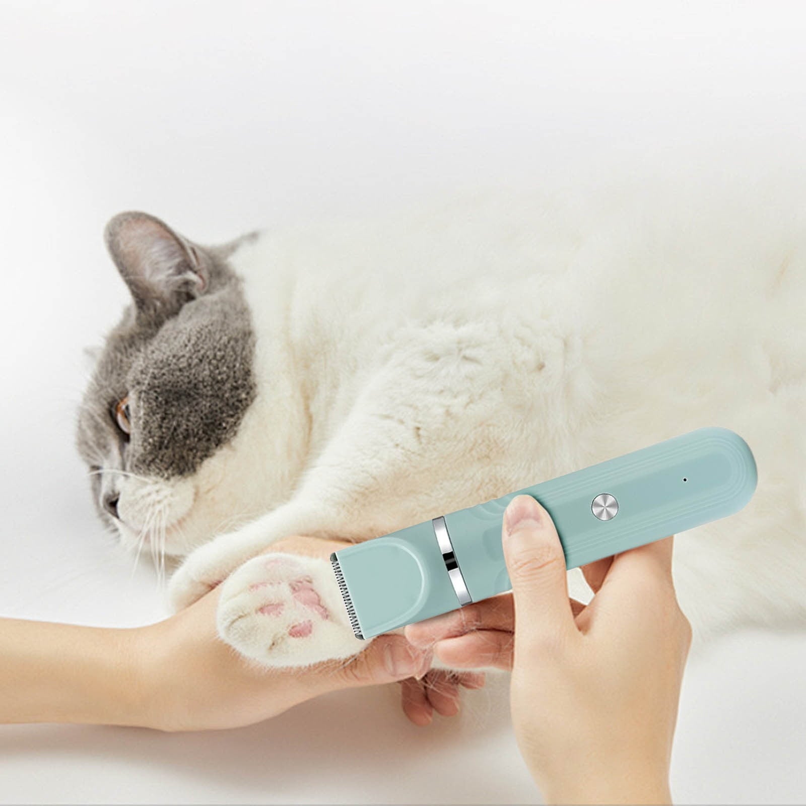 Professional 4-in-1 Pet Grooming Kit with Ceramic Blades, Low-Noise Motor, R-Type Cutter for Safe Trimming, Shaving & Nail Care, Lightweight Cordless Clipper for Dogs & Cats