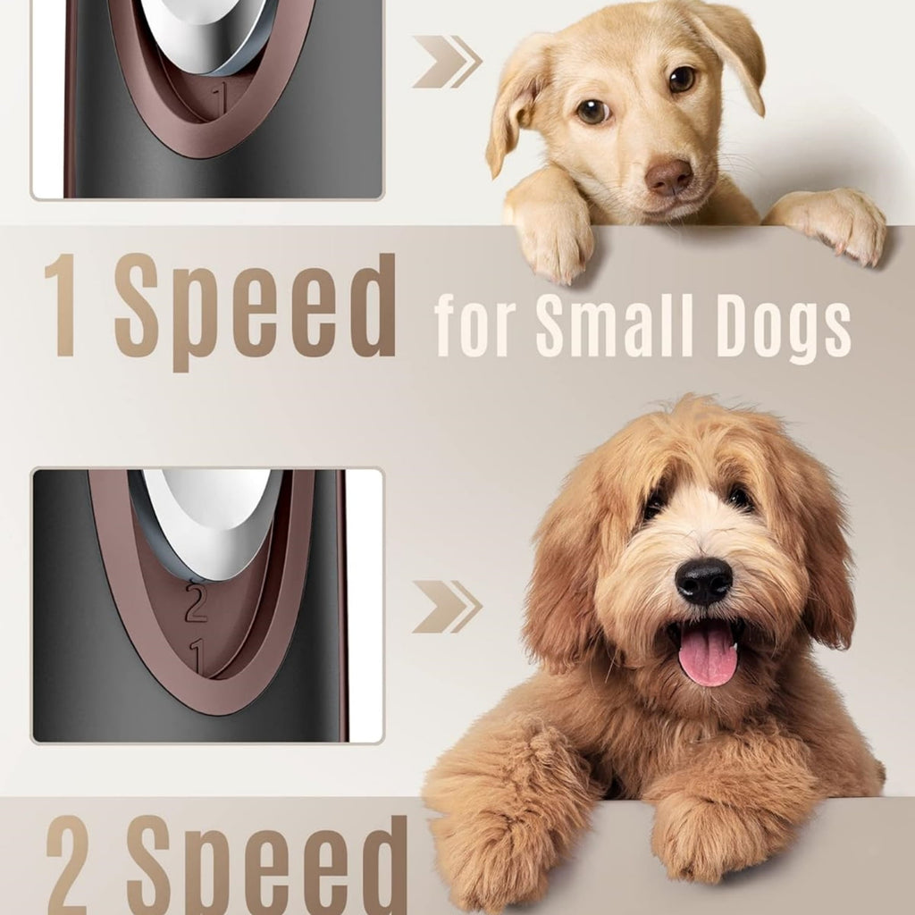Low Noise Dog Clippers, 2-Speed Quiet Grooming Kit Rechargeable Cordless Pet Hair Clipper Trimmer Shaver for Small and Large Dogs Cats Animals