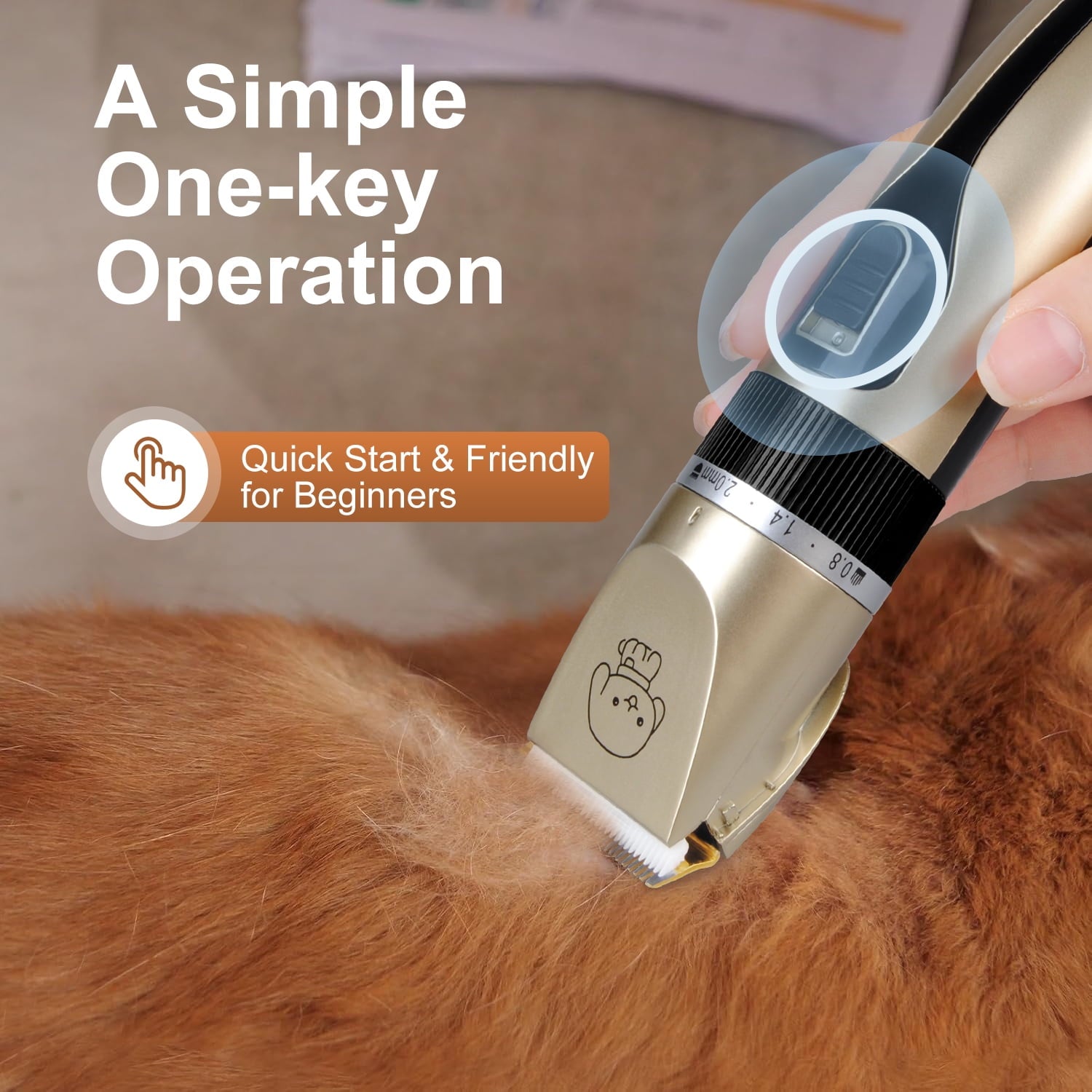 Rechargeable Cordless Dogs Cats Grooming Clippers,Professional Pet Hair Clippers with Comb Guides Low Noise Quiet Dog Shaver Electric Hair Clipper Set for Dogs Cats Horses Animals Pet Grooming Kit