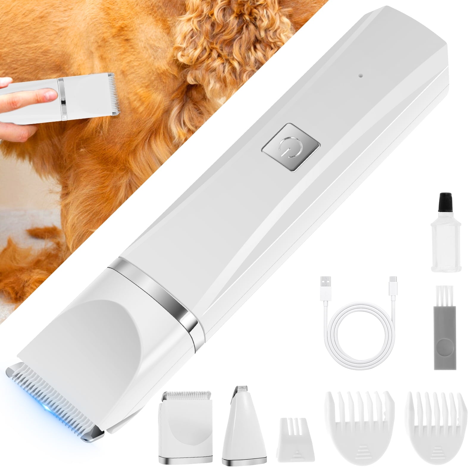 Lzvxtym Electric Pet Hair Clipper,Pet Hair Trimmer,Cordless Cat Paw Trimmer,Portable Hair Grooming Kit for Pet