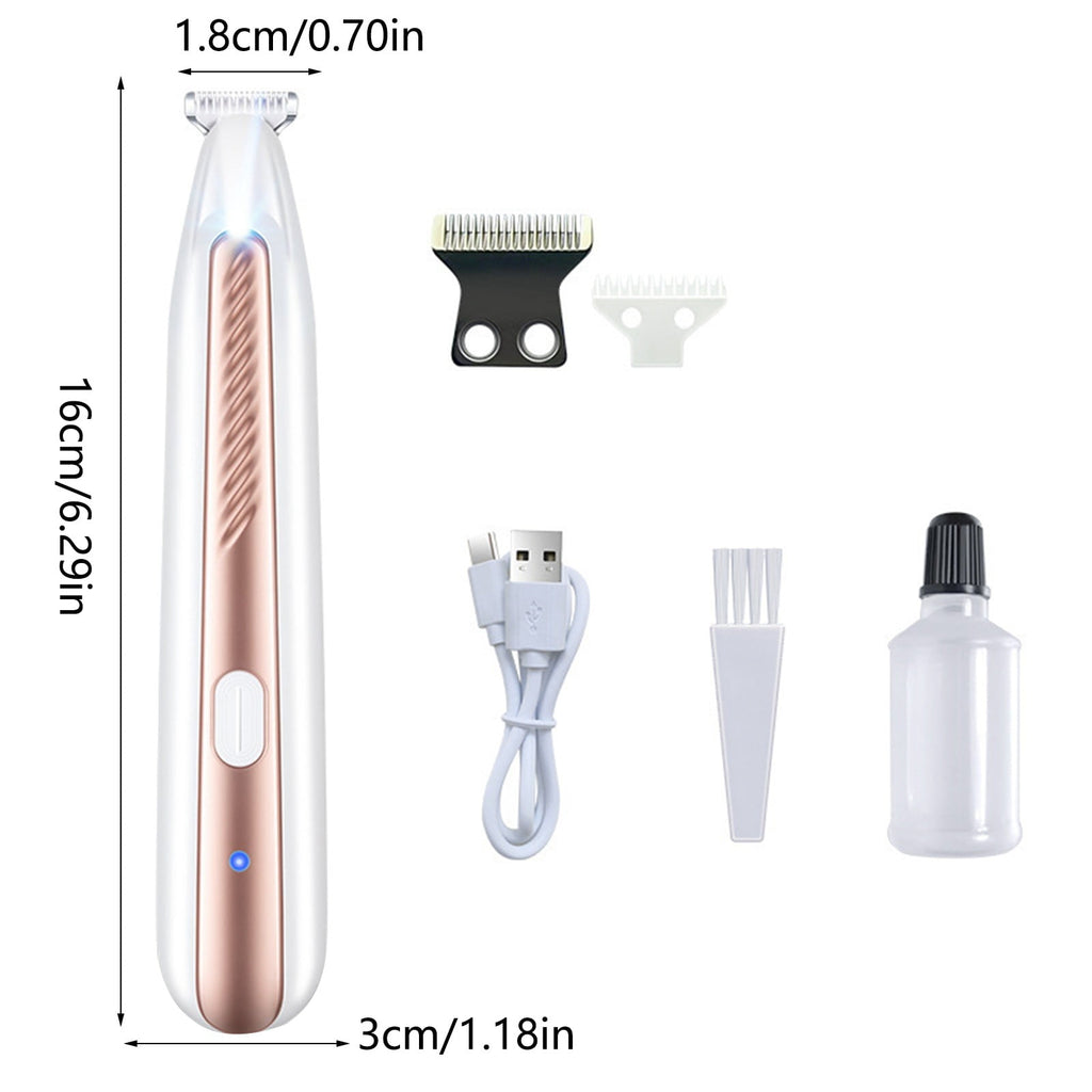 Pet Grooming Kit Gentle Low Noise Rechargeable Clipper with LED Light for Precise Trimming Around Sensitive Areas
