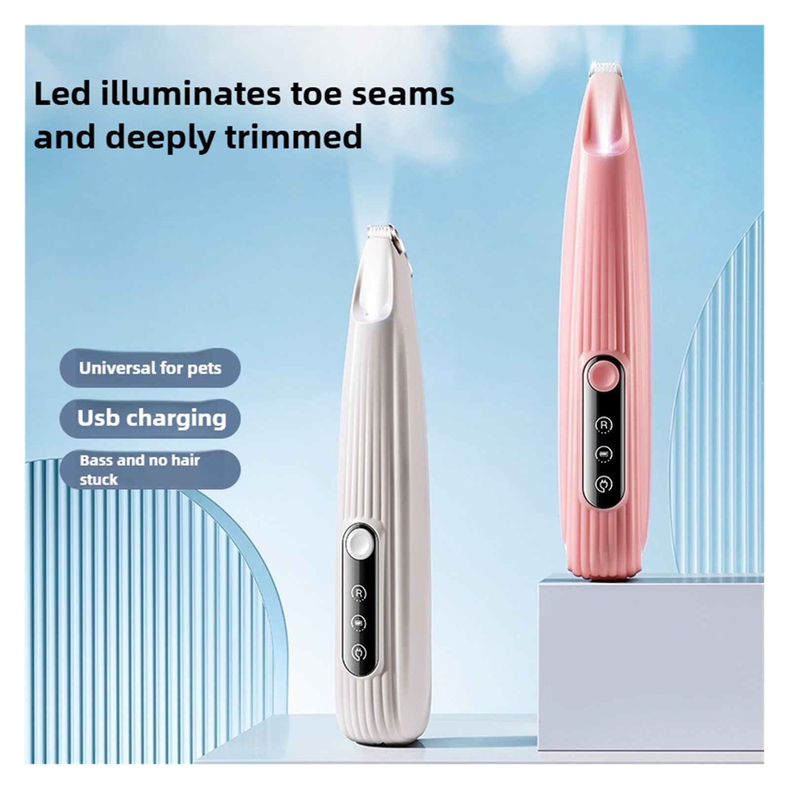 LED Pet Groomer Safe Trimmer for Dogs Cats Hair Trimming Efficient Quiet Home Grooming Kit ,Low Noise Pet Groomig Kit