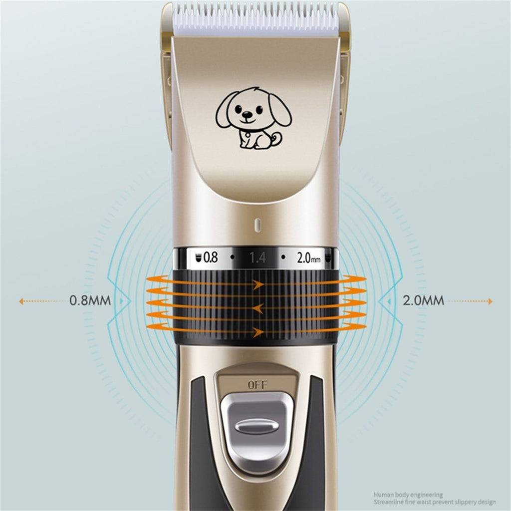 AUHomi Dog Grooming Kit Clippers, Low Noise, Rechargeable, Cordless, Pet Electric Shaver Cat and Dog, Electric Hair Clipper, Pet Professional Beauty Trim Set (Electric Clipper Set, Scissors, Comb)