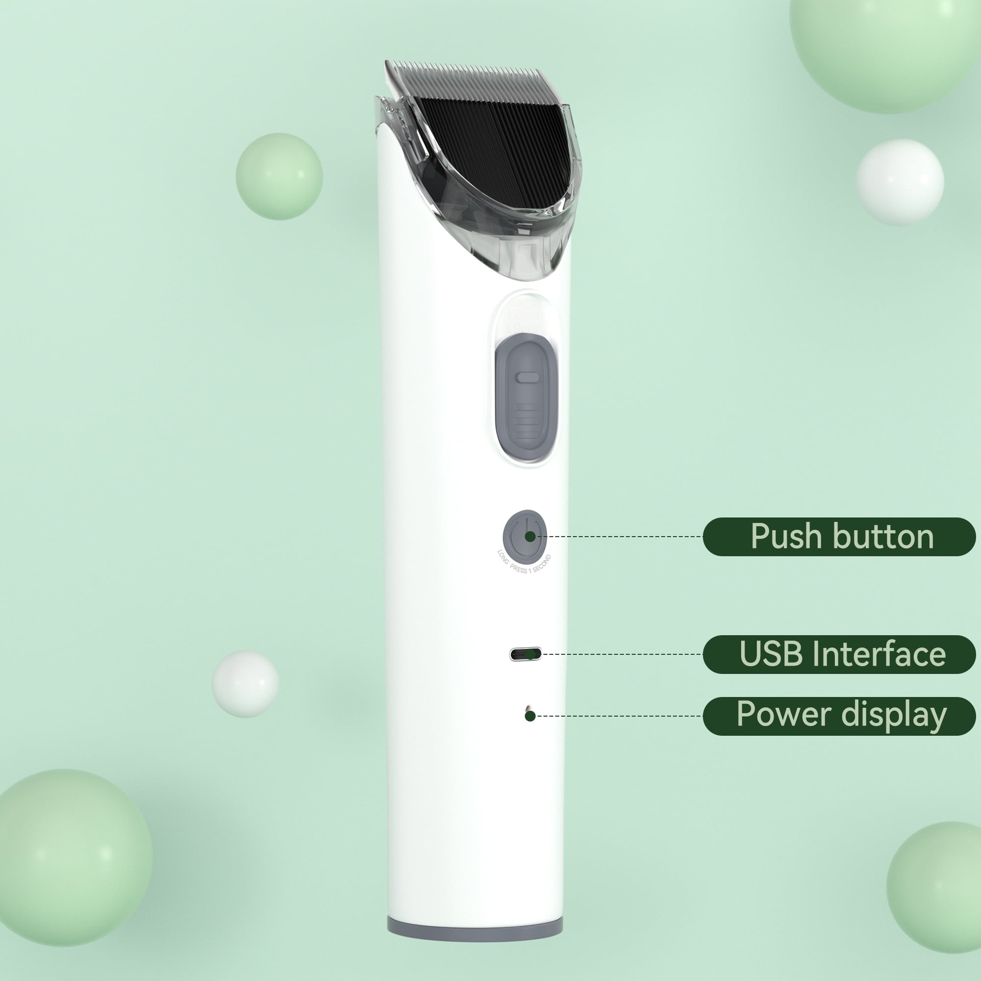 5 In 1 Pet Grooming Kit Vacuum Suction Professional Pet Hair Clipper, 1.5L Grooming Tools for Dogs Cats Pets, Dog Vacuum Brush for Shedding Grooming