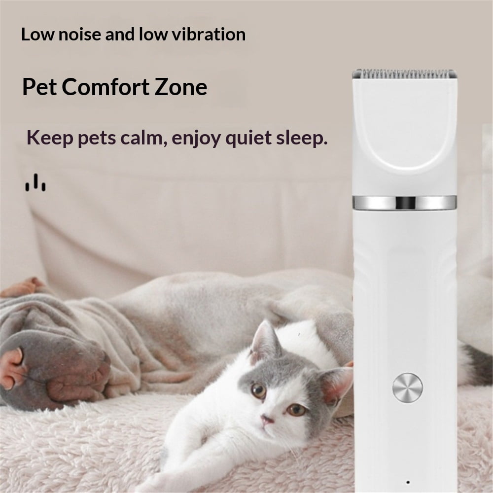 Dog Grooming Kit, Cordless Dog Clippers for Grooming, Low Noise Paw Trimmer Electric, Cat Hair Clippers Kit with Nail Grinder, Rechargeable Pet Hair Shaver for Small & Large Cat Pet