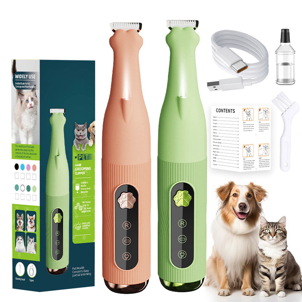 Professional Dog Grooming Kit - Cordless Quiet Pet Clippers with Nail Grinder & Long Hair Shaver for Matted Coats, Gentle Trimmer for Small Dogs & Cats Paws, Face & Ears