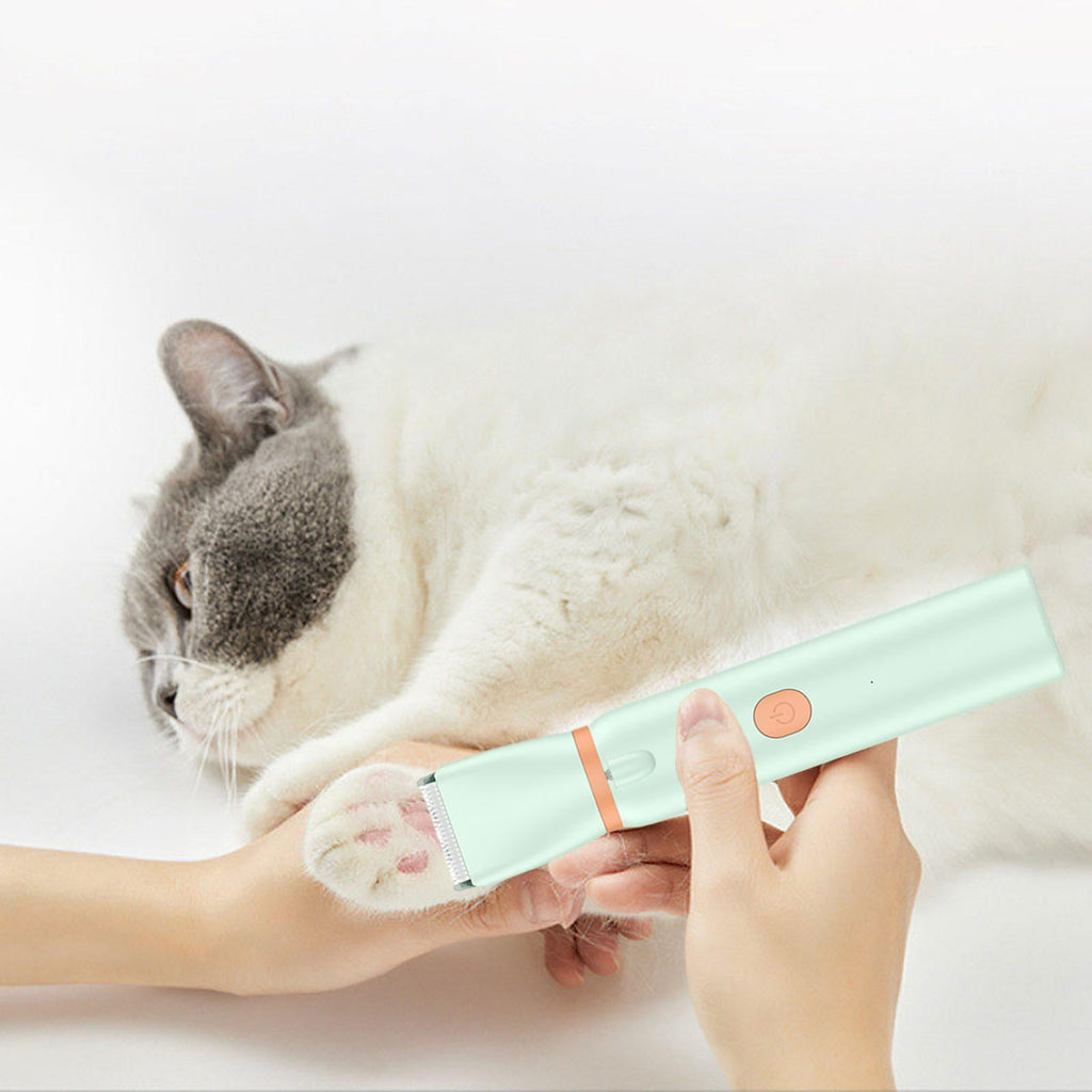 Fzaqwen Cat Dog Grooming Kit, 3 in 1 Professional Cordless Pet Hair Trimmer, Paw Trimmer Green
