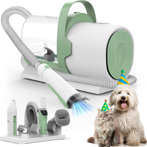"Dog Grooming Vacuum, Pet Grooming Kit with Clipper Nail Trimmer Grinder, 2.5L Dust Cup 7 Grooming Tools 11000Pa Dog Hair Vacuum for Shedding Grooming, Home Cleaning, PG50 Plus "