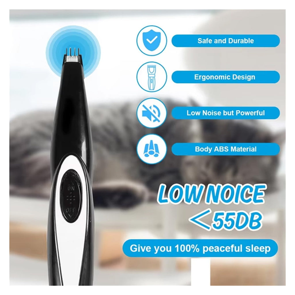 USB Rechargeable Pet Hair Trimmer for Dogs Cats Clipper Grooming Kit Cats Pets Foot Clipper Grooming ,Cordless Using