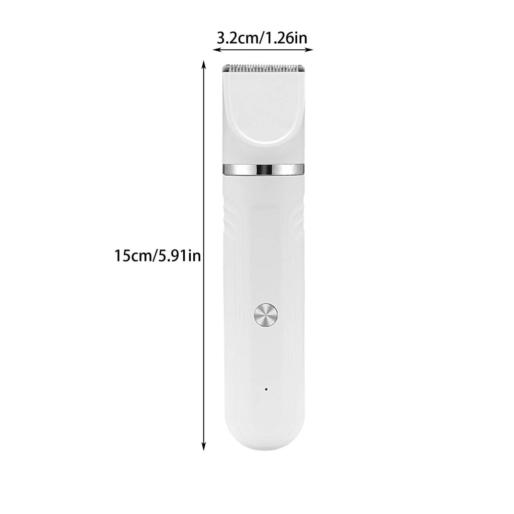 Zzbeans 4-in- Pet Grooming Kit, Rechargeable Cat Dog Hair Clipper Shaver, Safe Ceramic Blade Trimmer for Nails Paw Fur Full Body Grooming, White