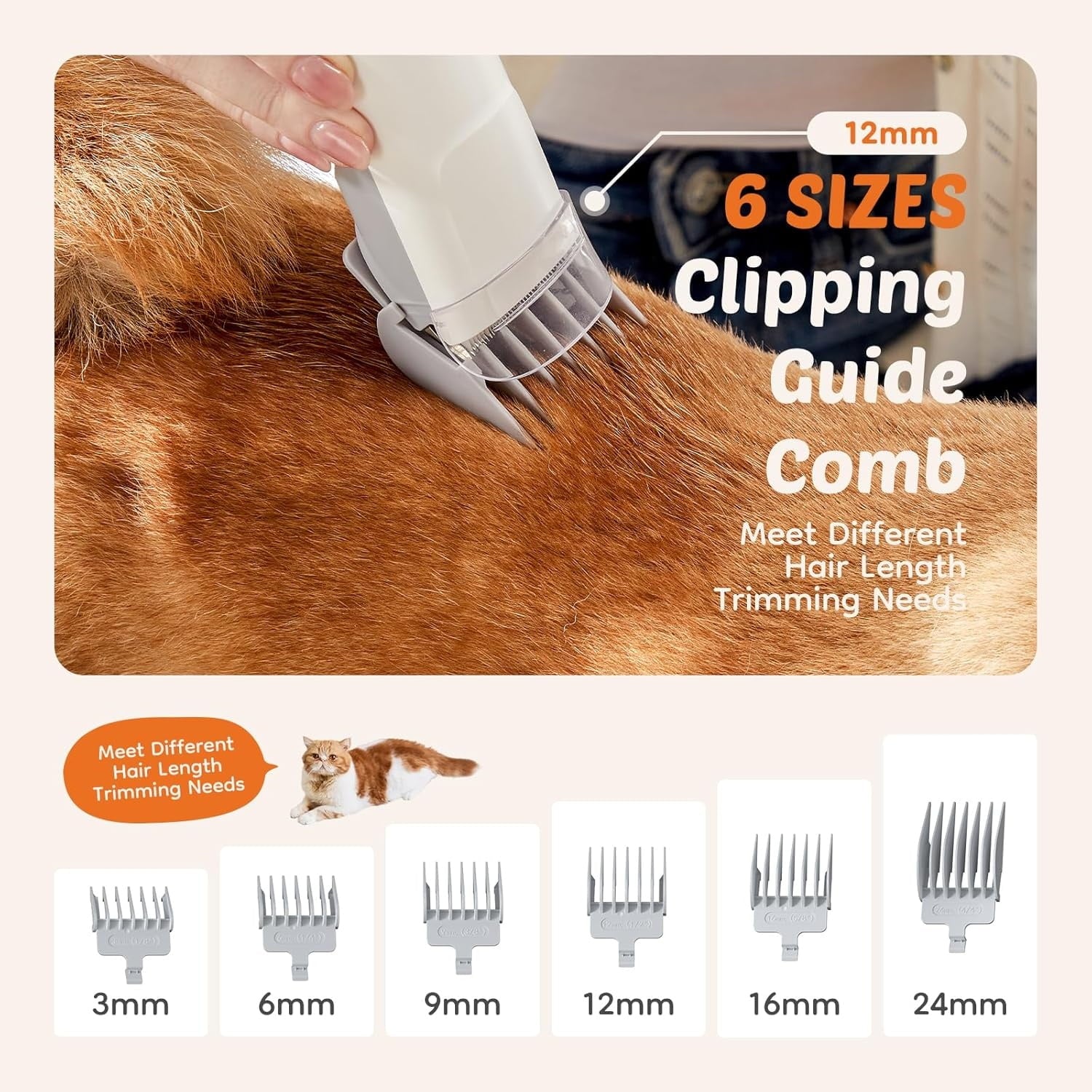 Professional Pet Grooming Vacuum Kit with Cordless Low Noise Dog Clippers, 2.5L Cup, 3 Suction Modes, and 5 Groomer Tools for Cats, Other Animals Hair Trimmer
