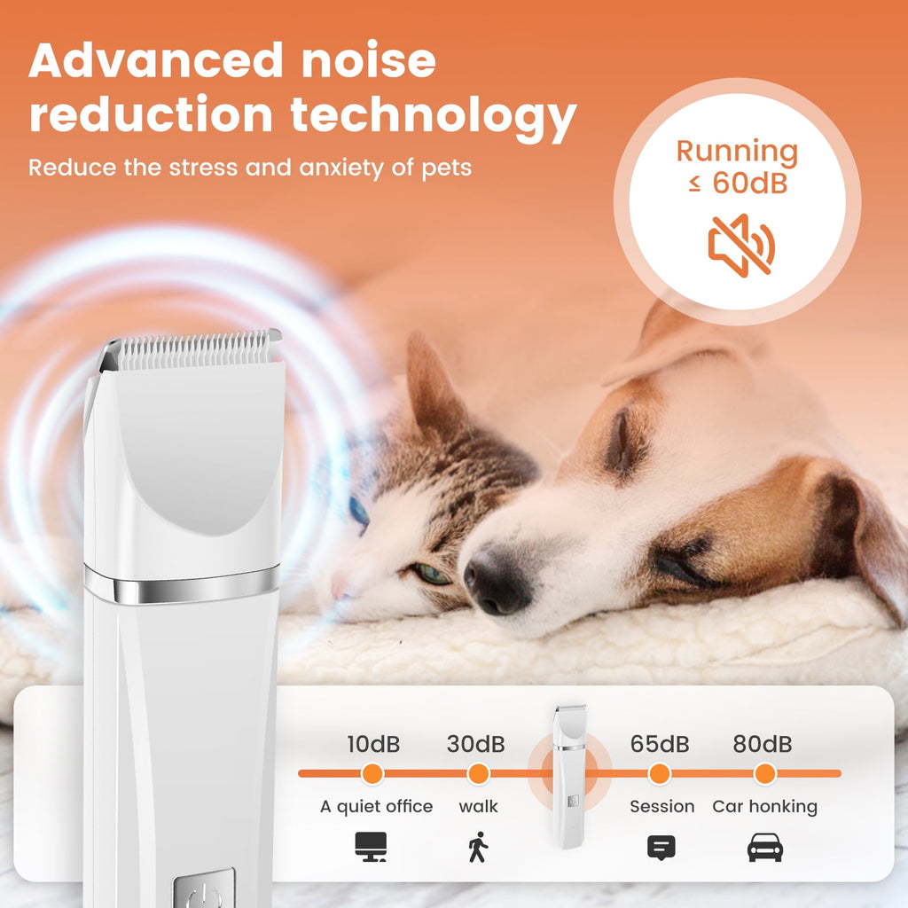 Lzvxtym Electric Pet Hair Clipper,Pet Hair Trimmer,Cordless Cat Paw Trimmer,Portable Hair Grooming Kit for Pet